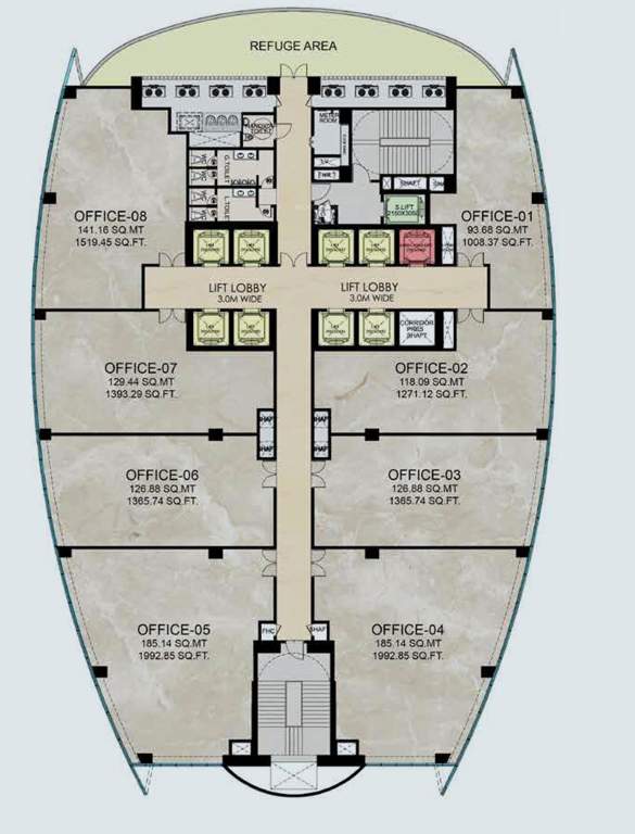  business district tower 1 Business District Tower 1 Cluster Plan From 13th And 16th Floor