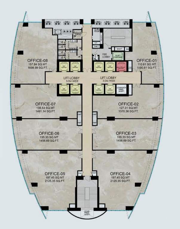  business district tower 1 Business District Tower 1 Cluster Plan From 3rd,5th,6th,8th,9th, 10th AND 12th Floor