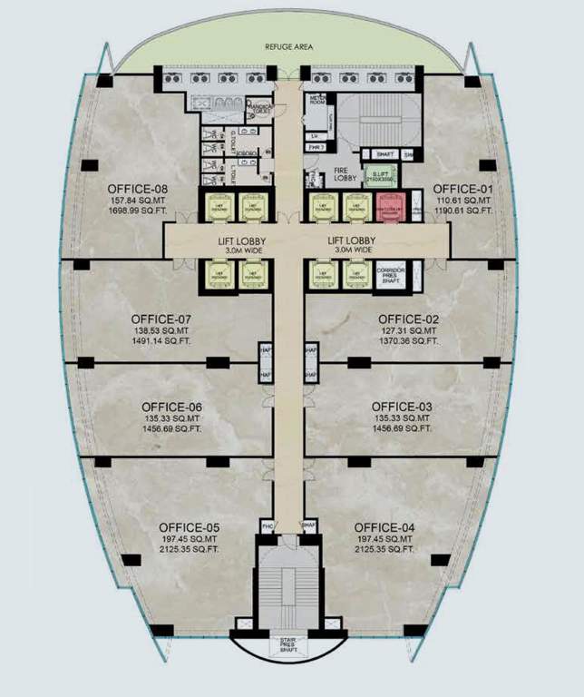  business district tower 1 Business District Tower 1 Cluster Plan From 4th,7th And 10th Floor