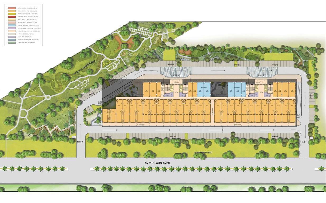  sushma metropol Sushma Metropol Cluster Plan For Ground Floor