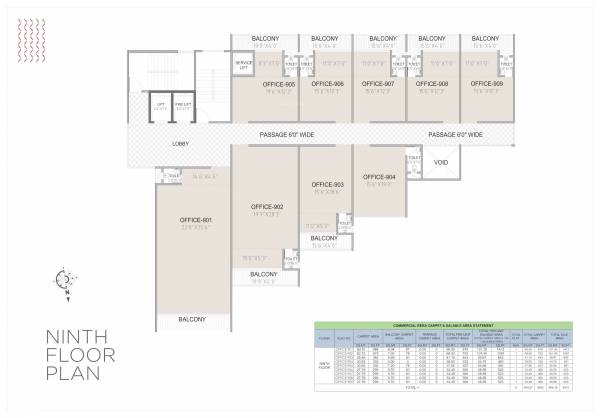  landmark Building A Cluster Plan for 9th Floor
