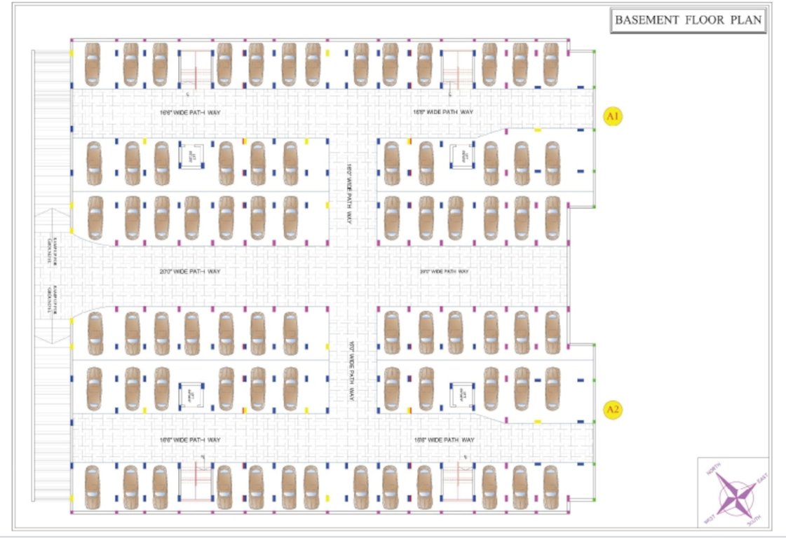paradise Block A1 And A2 basement Cluster Plan