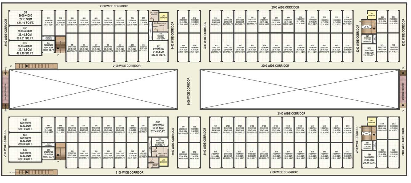 madan maharaj kasturi trade center Madan Maharaj Kasturi Trade Center Cluster Plan For 2nd Floor