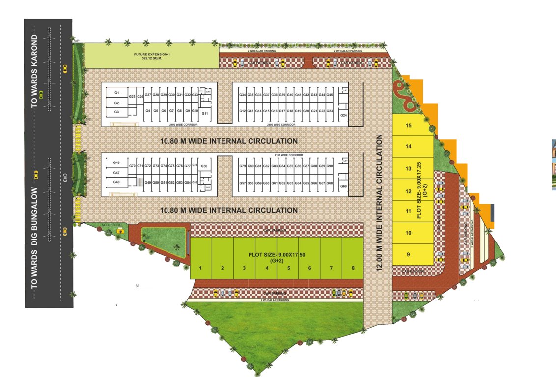 madan maharaj kasturi trade center Layout Plan
