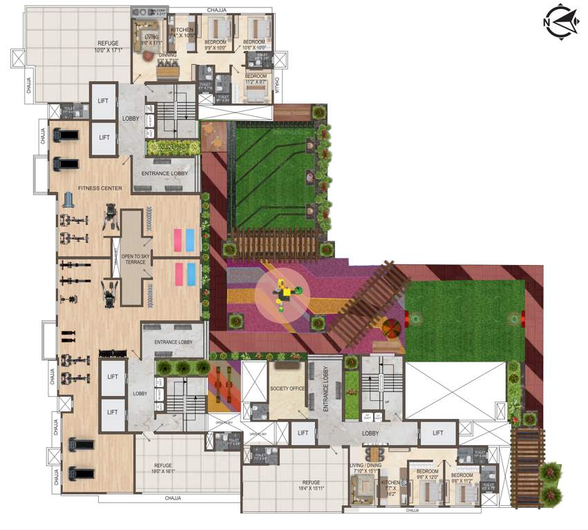  elysium Wing A, B, C Cluster Plan for 8th Floor
