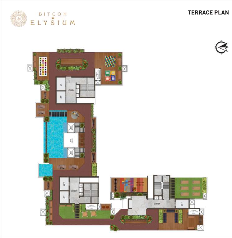  elysium Wing A, B, C Terrace Cluster Plan