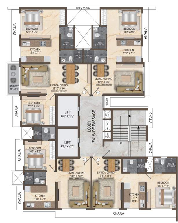  elysium Wing B Cluster Plan