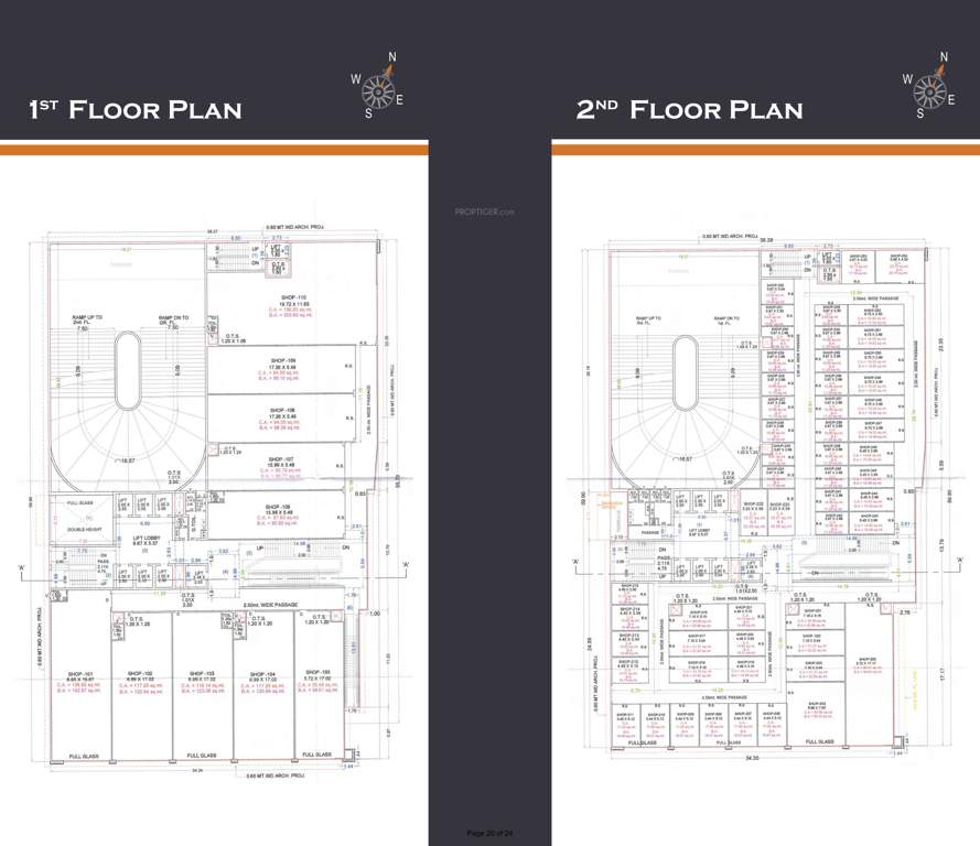 central business hub Central Business Hub Cluster Plan from 1st to 2nd Floor