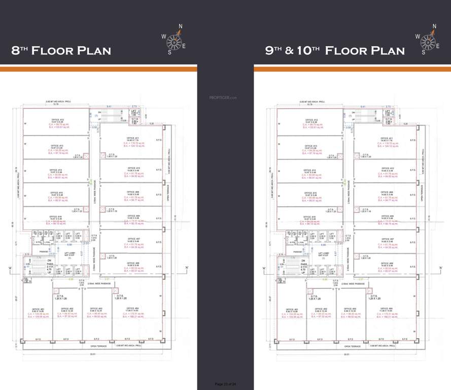 central business hub Central Business Hub Cluster Plan from 8th to 10th Floor