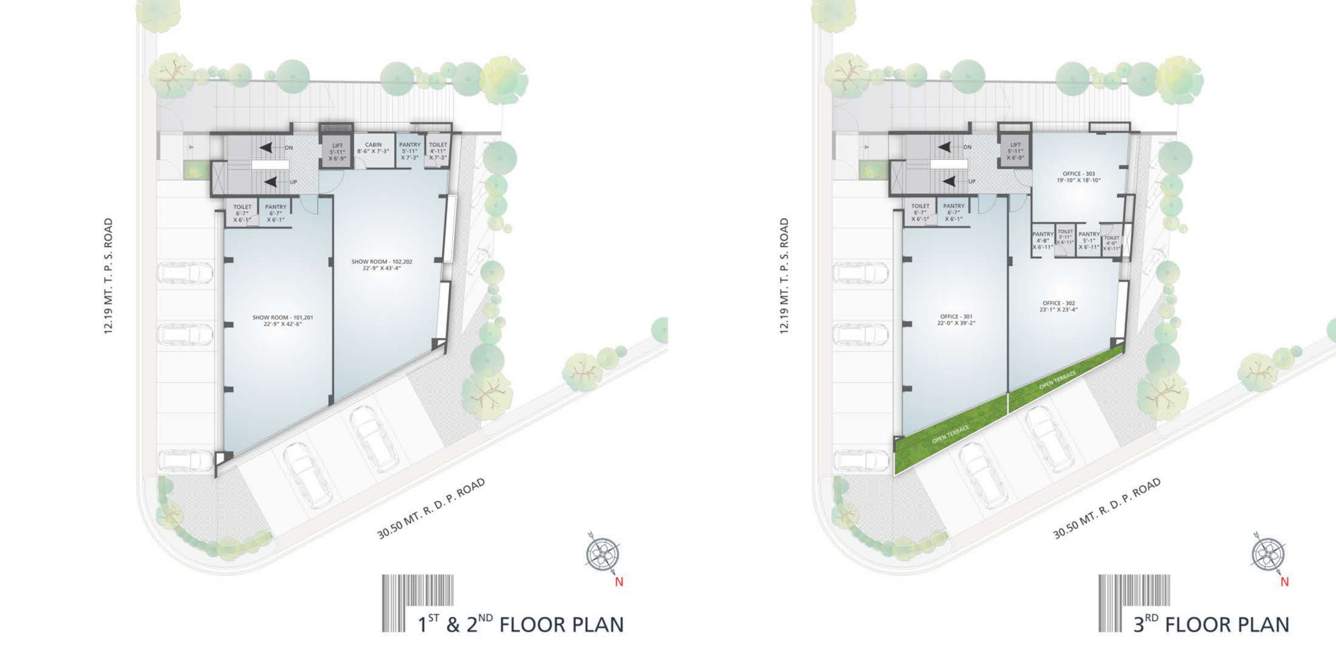  12th business hub 12th Business Hub Cluster Plan from 1st to 2nd Floor