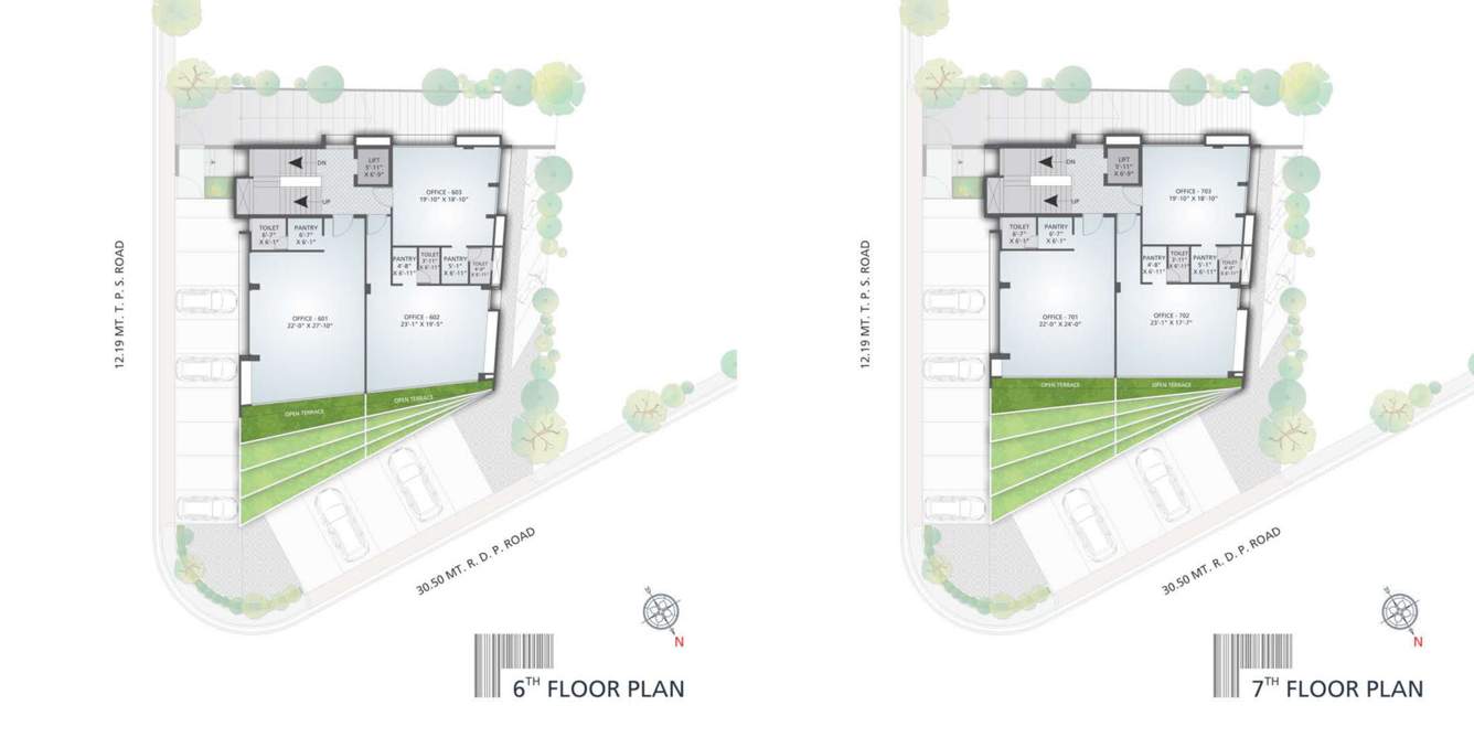  12th business hub 12th Business Hub Cluster Plan from 6th to 7th Floor