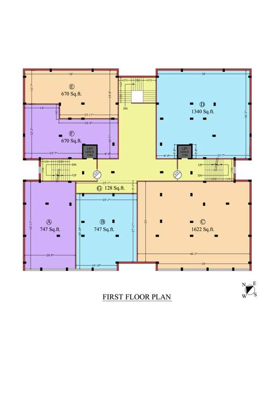  ganga greens Ganga Greens Cluster Plan for 1st Floor