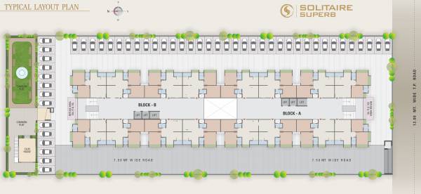  superb A + B Typical Cluster Plan