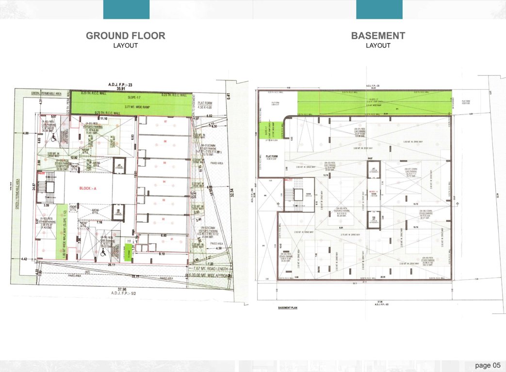  49 Shashwat 49 Cluster Plan for Basement To ground Floor