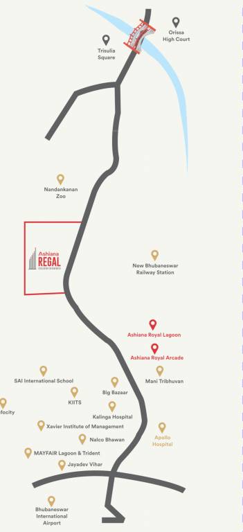  ashiana regal Location Plan