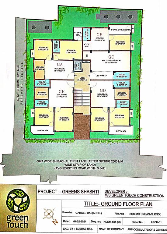  greens shasthi Greens Touch Ground Cluster Plan