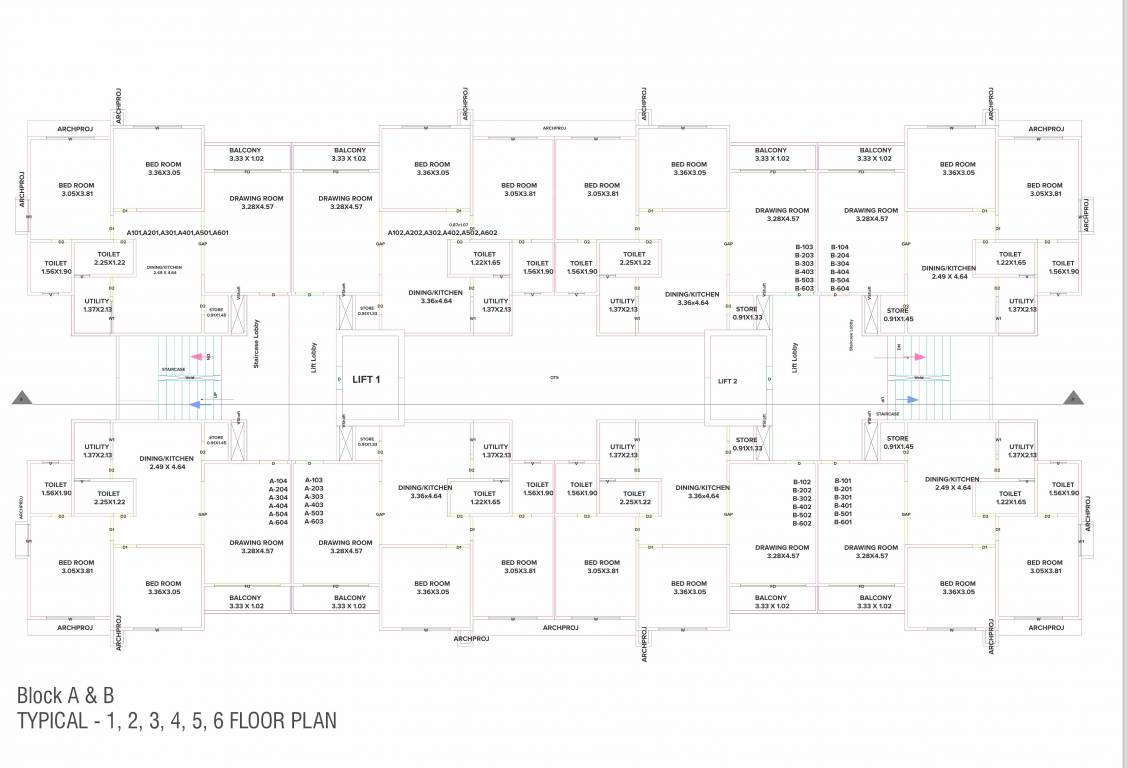  green valley A + B Typical Cluster Plan