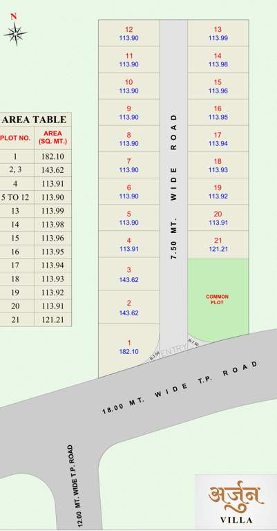  arjun villa Layout Plan