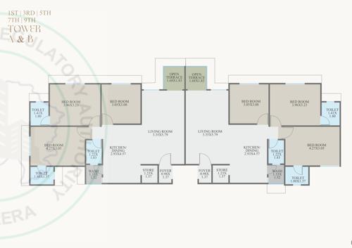  shree-siddheshwar-holyland Block A And B Cluster Plan for Odd Floor