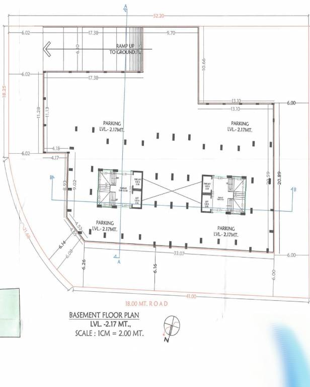  om riviera Block A And B Cluster Plan for basement Floor