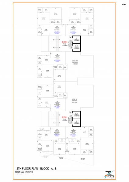  pratham-heights Block A And B Cluster Plan for 12th Floor