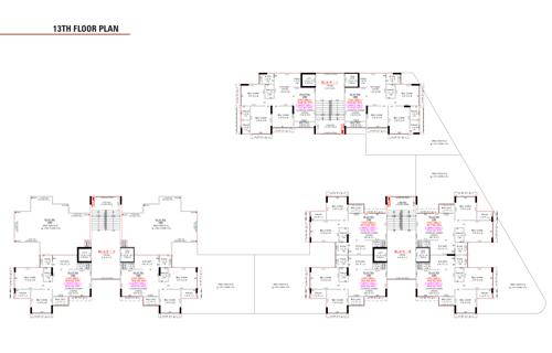  sunrise-skyz Block A TO C Cluster Plan for 13th Floor
