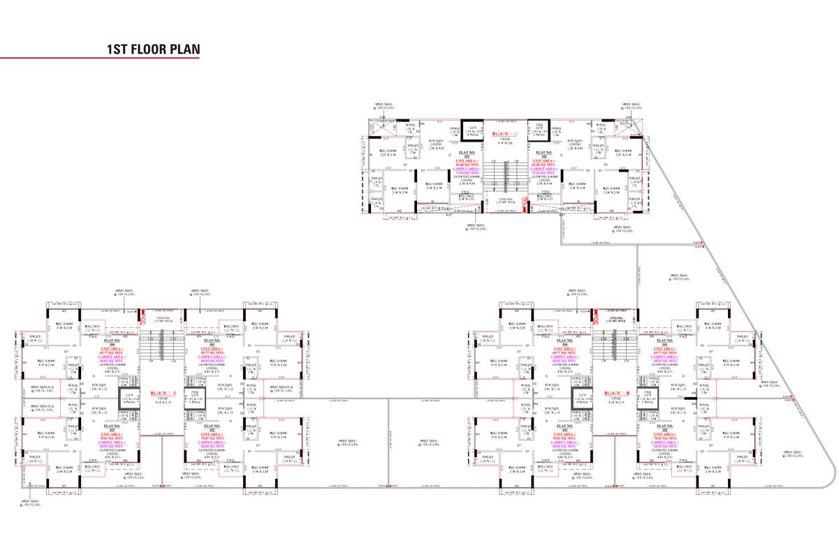  sunrise skyz Block A TO C Cluster Plan for 1st Floor