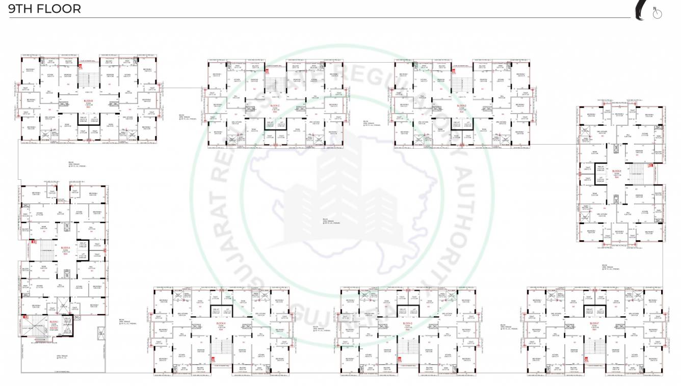  artefino A To I 9th Floor Cluster Plan