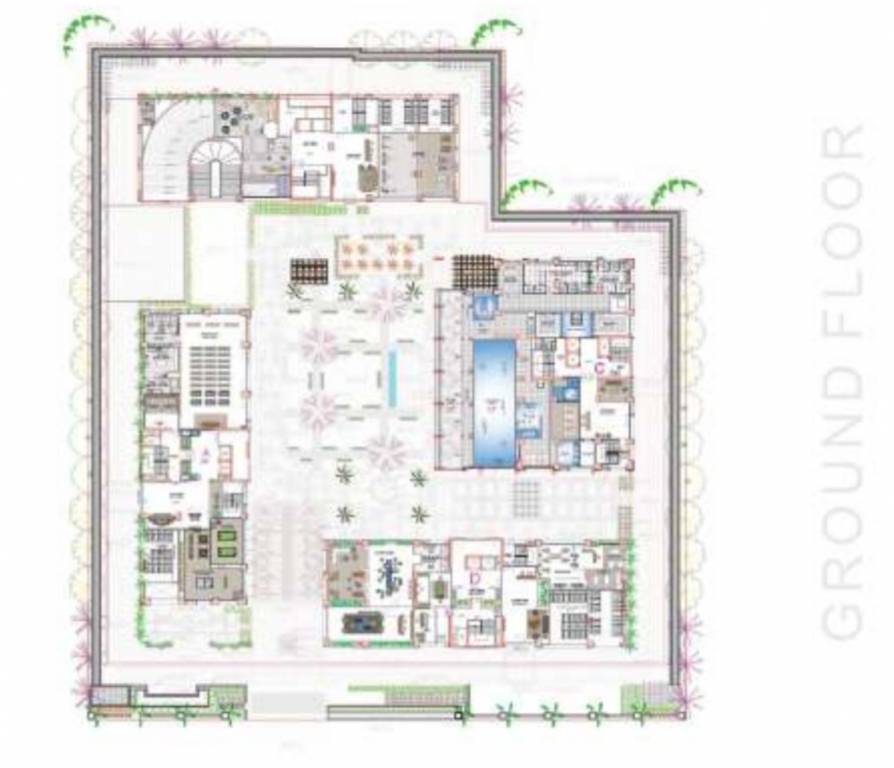  vanilla sky Block A,B,C&D Ground Floor Cluster Plan