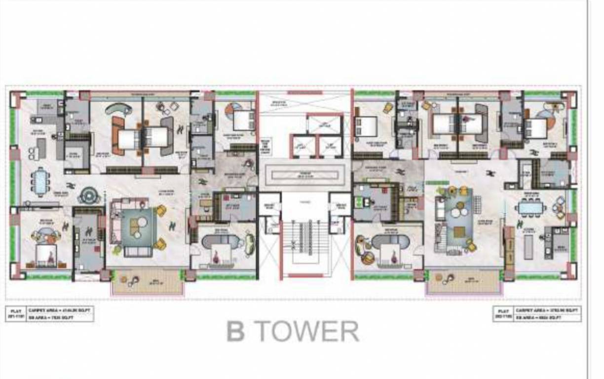  vanilla sky Block B Typical Floor Cluster Plan