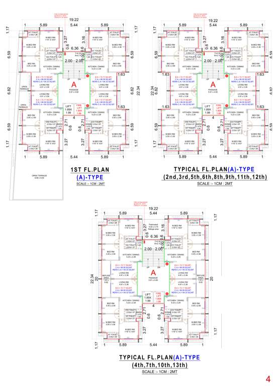 anjani nandan enclave A Cluster Plan From 1st To 13th Floor