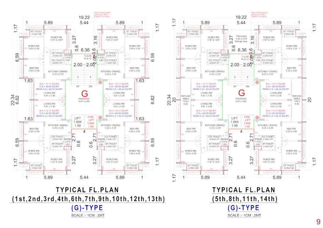  anjani nandan enclave G Cluster Plan From 1st To 14th Floor