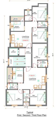  aarabhi Aadhiti Aarabhi Cluster Plan from 1st to 3rd Floor