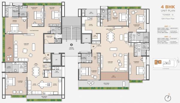 Building-A Cluster Plan For 12th Floor shreepad Building-A Cluster Plan For 12th Floor