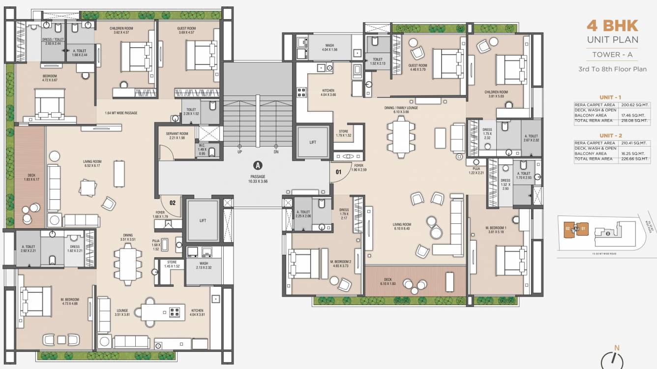  shreepad Building A Cluster Plan From 3rd To 8th Floor