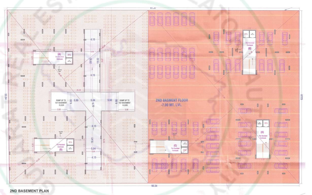  silent residency Block A,B,C,D&E Basement 2 Floor  Cluster Plan