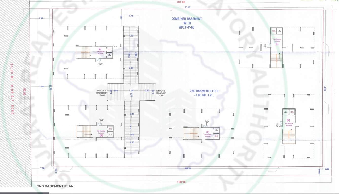  silent residency Block A,B,C,D&E Basement 2 Floor  Cluster Plan