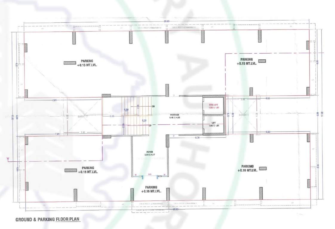  silent residency Block A & B Ground Floor Cluster Plan