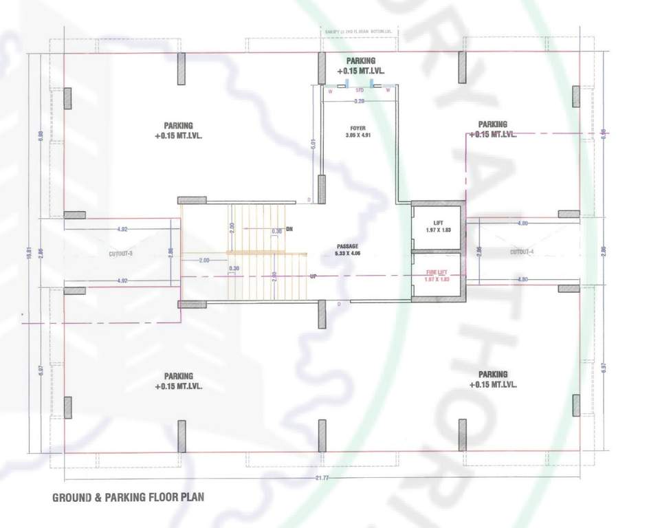  silent residency Block C & D Ground Floor Cluster Plan