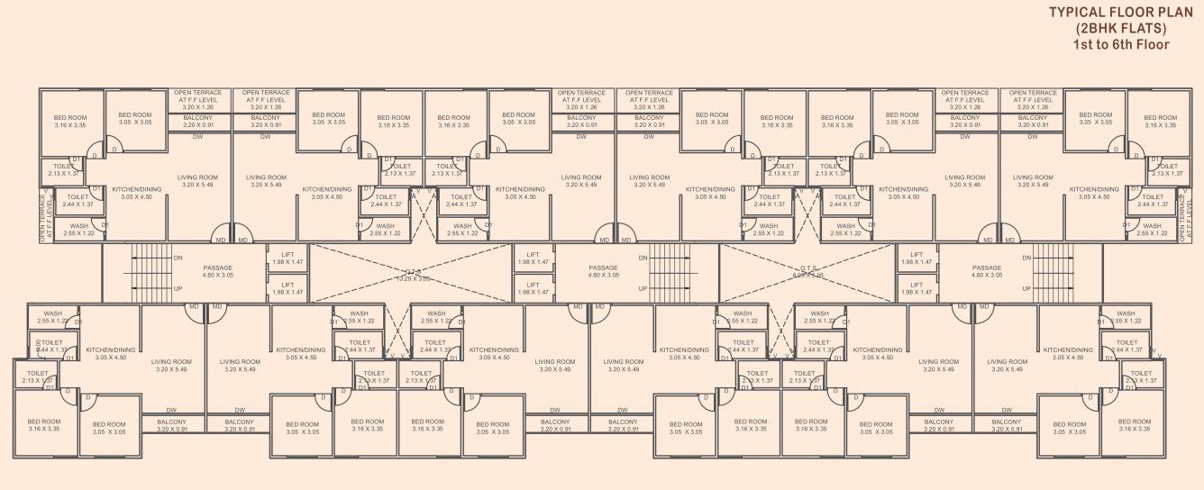 residency A Cluster Plan From 1st To 6th Floor