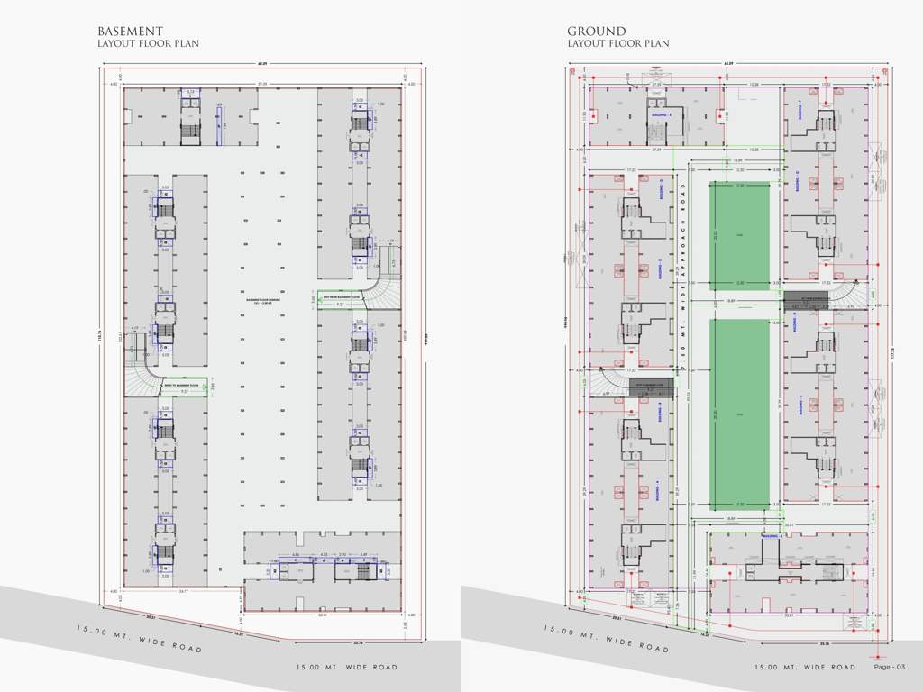 residency Block A And Block J Cluster Plan for ground Floor