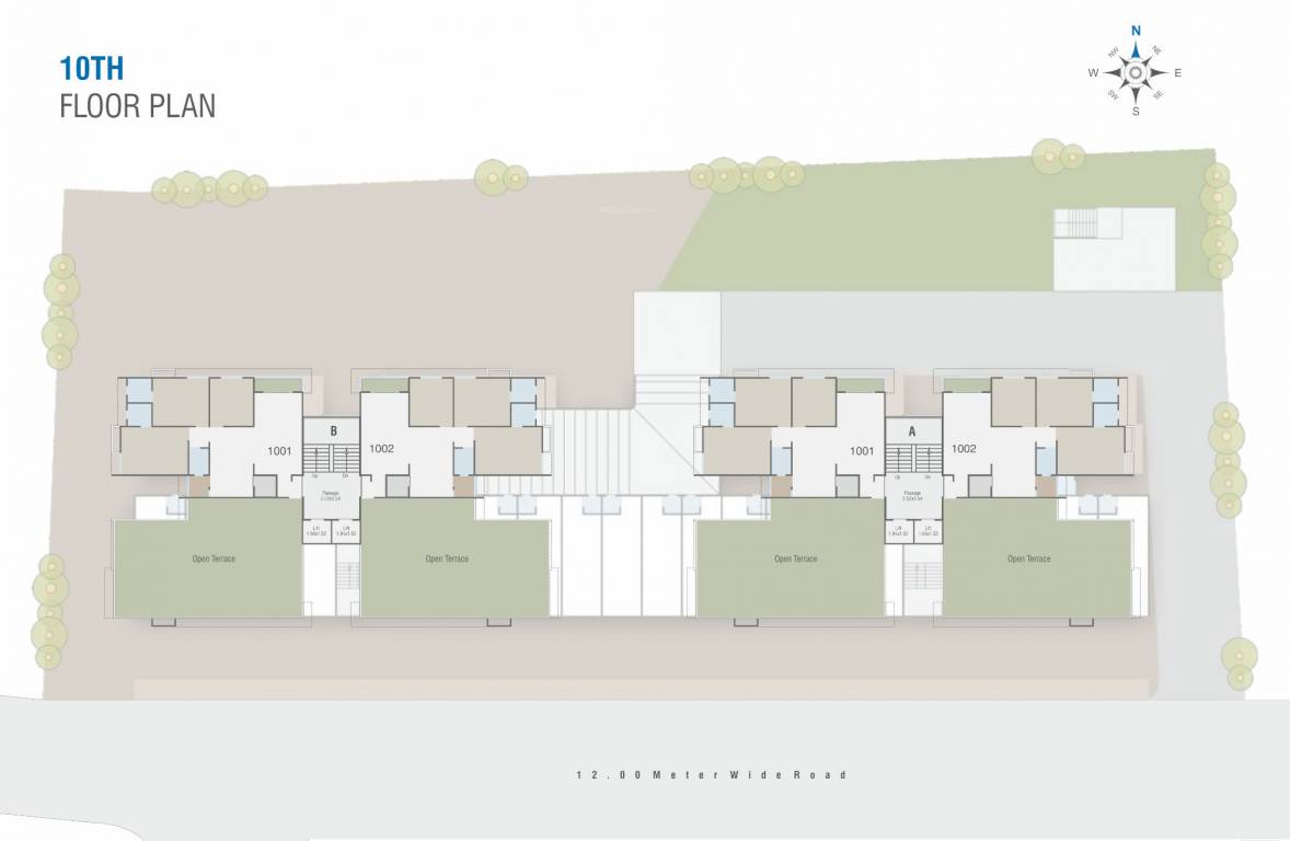  shree siddheshwar highline Block A&B Cluster Plan for 10th Floor