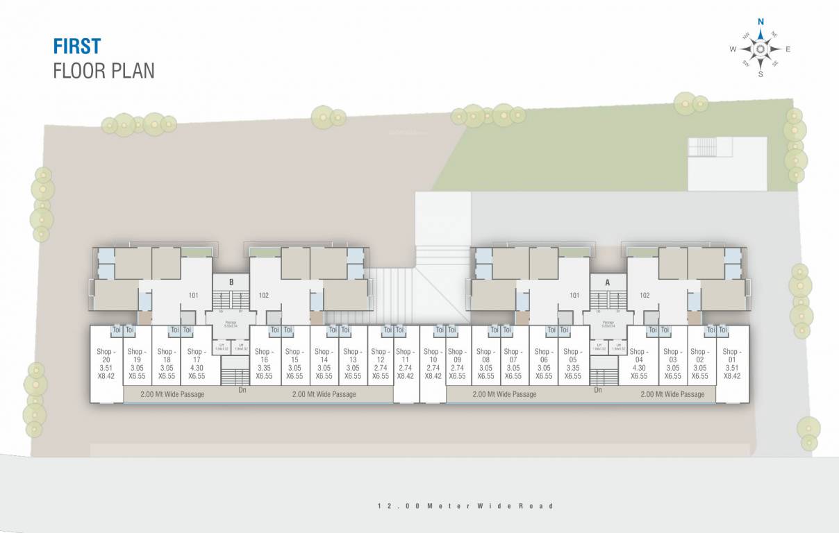  shree siddheshwar highline Block A&B Cluster Plan for 1st Floor