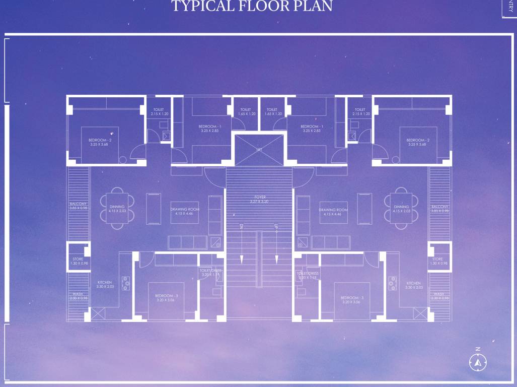 nandan residency 2 A Typical Cluster Plan