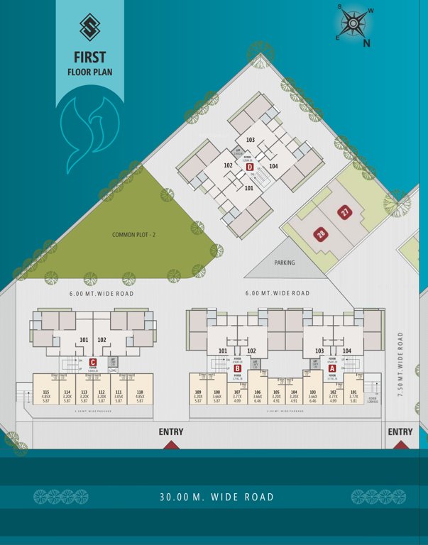 sharnam enclave A + D Cluster Plan For 1st Floor