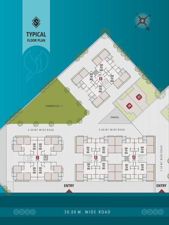 sharnam enclave A + D Typical Cluster Plan