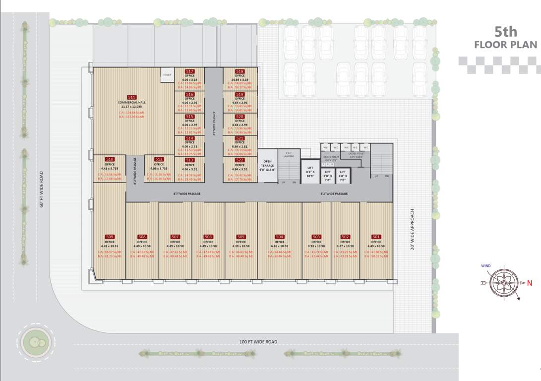  pavilion plaza A Cluster Plan For 5th Floor