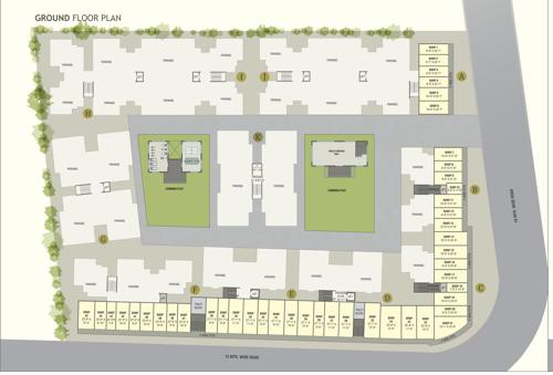 Wing A+J To F Cluster Plan For Ground Floor auro-heights-2 Wing A+J To F Cluster Plan For Ground Floor