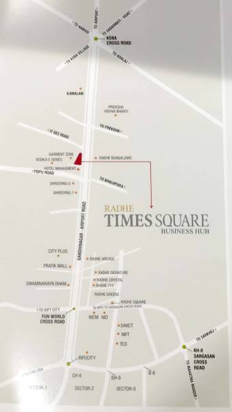  radhey-time-square Location Plan