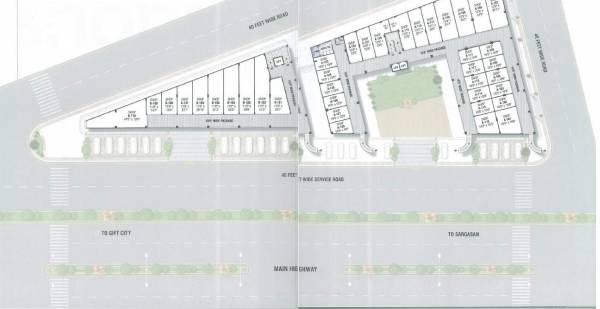 pramukh-arcade-2 Block A & B Cluster Plan for 1st Floor